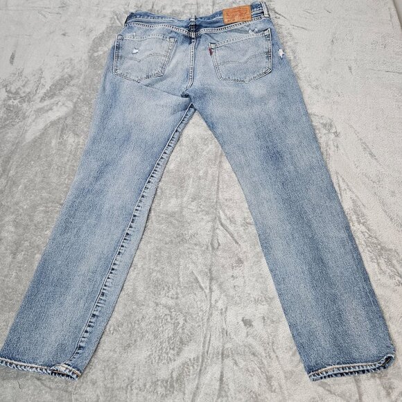 Levis 501 CT Jeans 34X32 Taper Fit Distressed Button Fly Denim READ - Picture 8 of 11